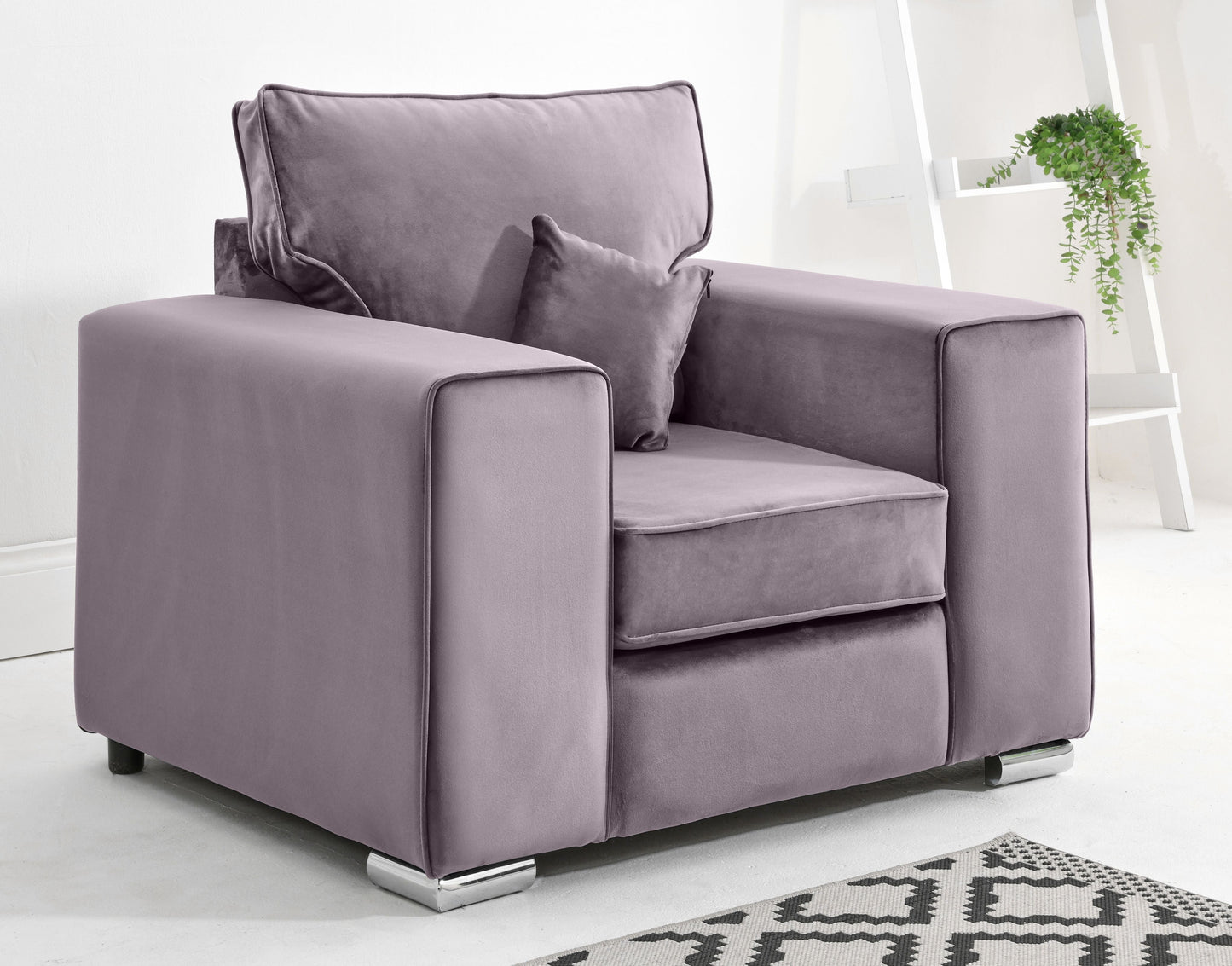 Madrid Corner Fullback Arm Chair Lilac