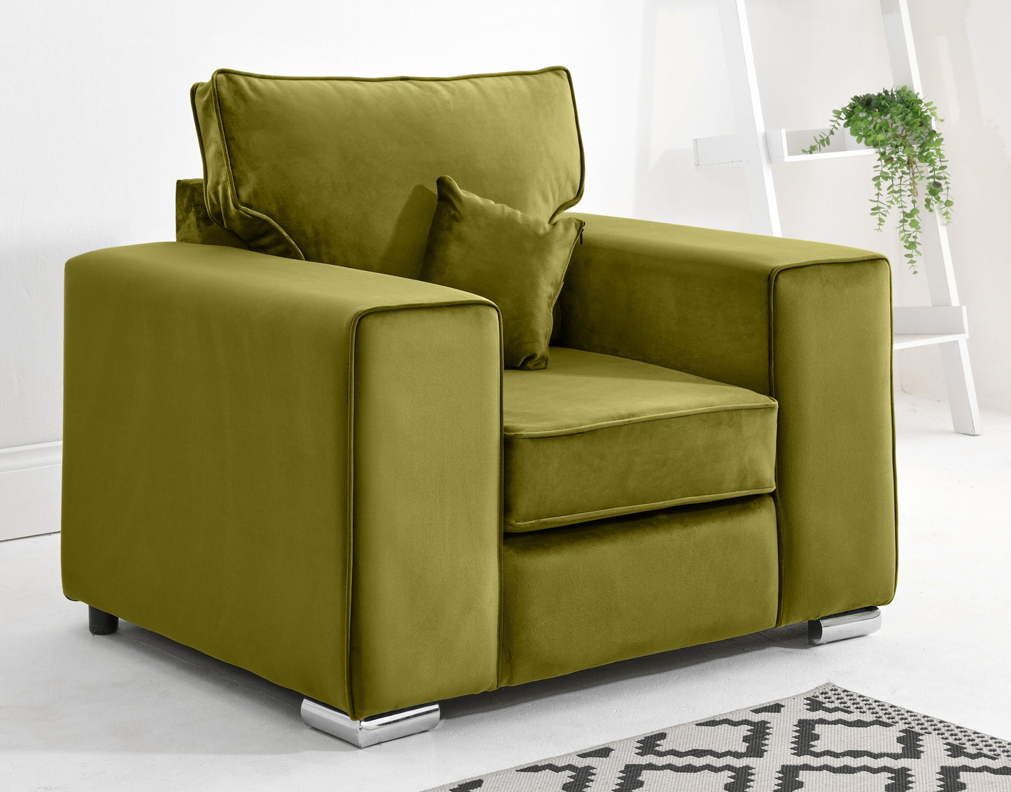 Madrid Corner Fullback Arm Chair Lime