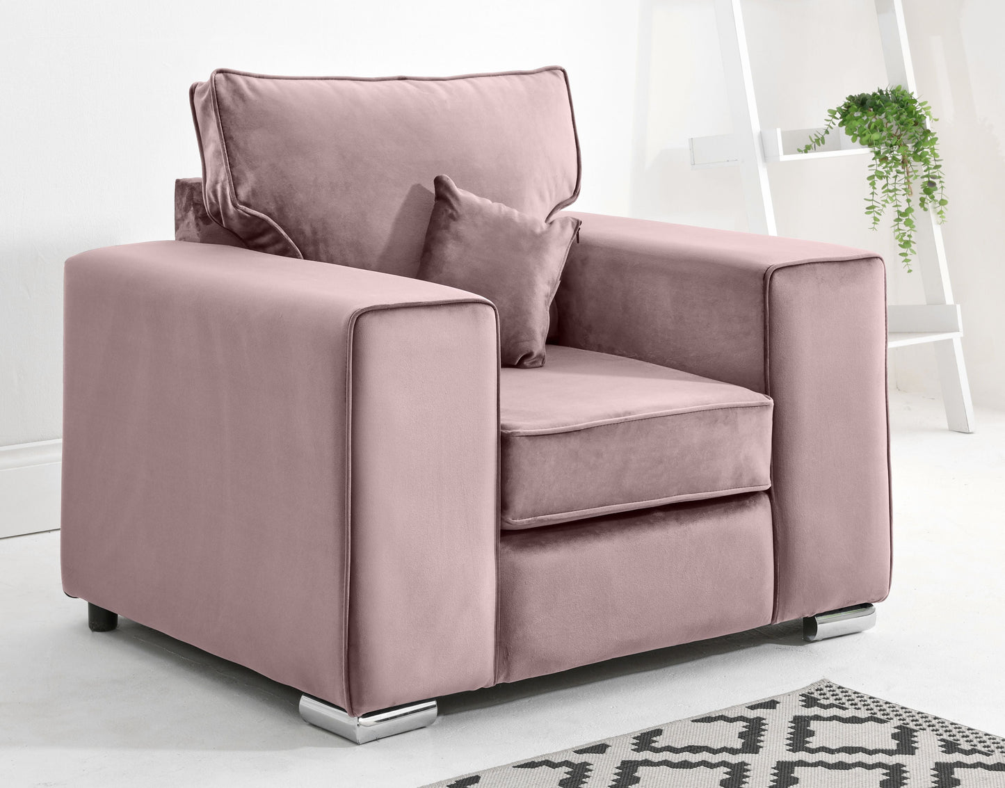 Madrid 3+2 Fullback Arm Chair Pink