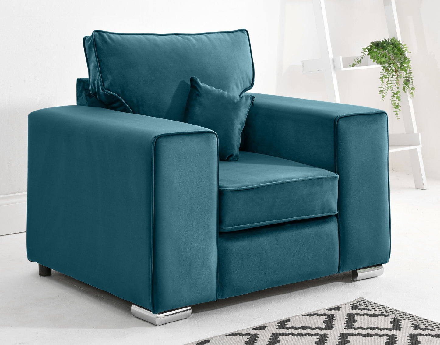 Madrid 3+2 Fullback Arm Chair Teal