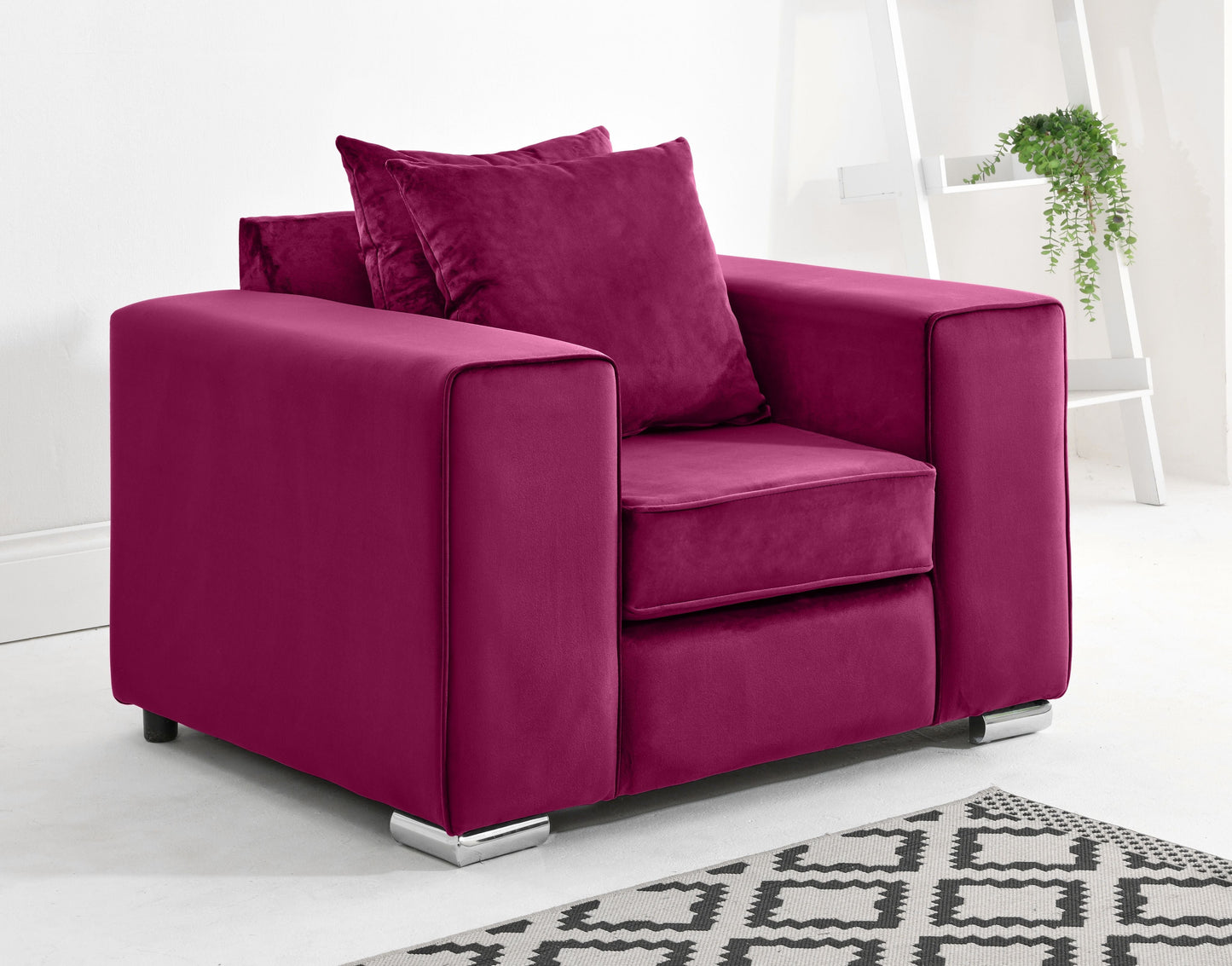 Madrid Corner Scatterback Arm Chair Cerise