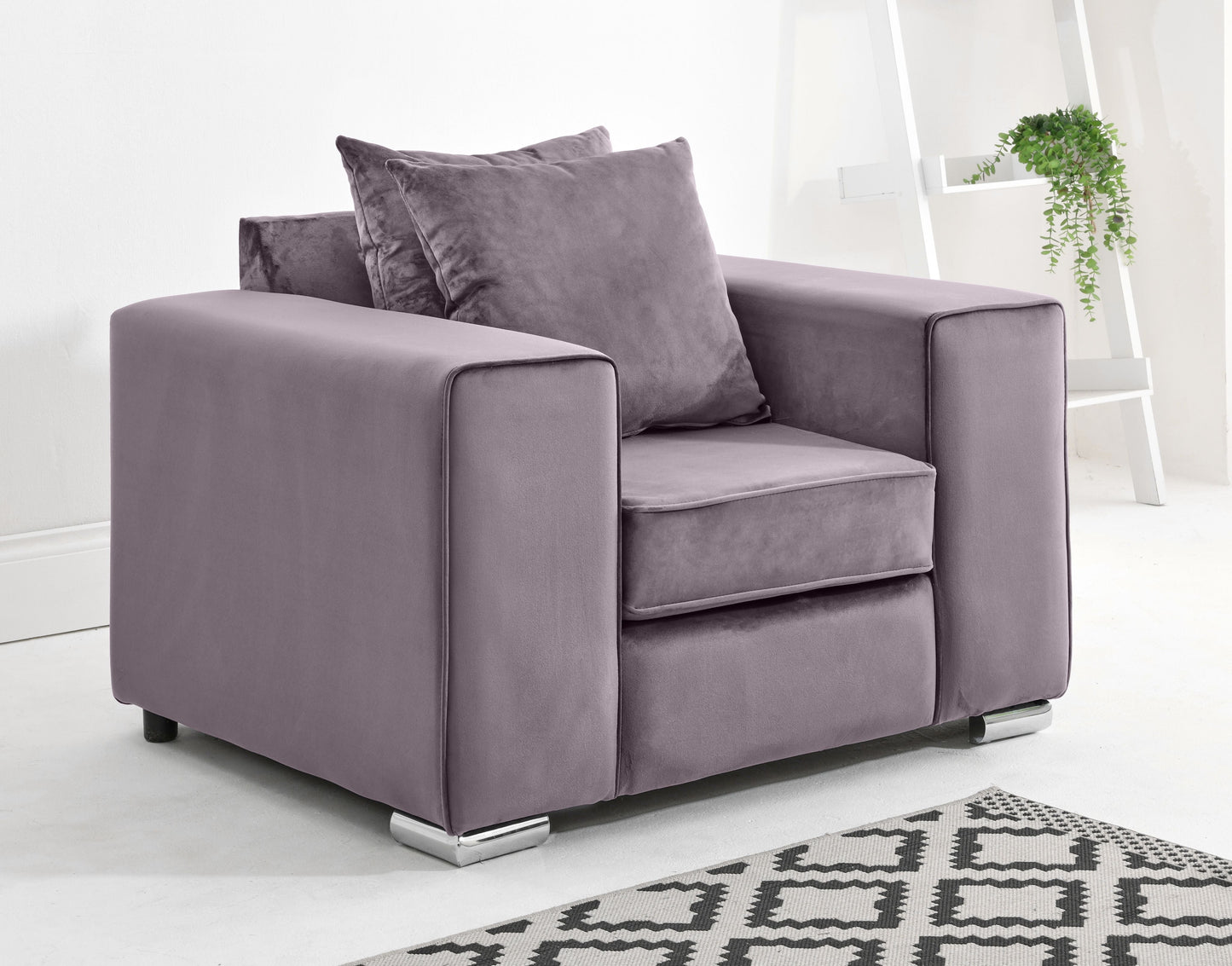 Madrid Corner Scatterback Arm Chair Lilac