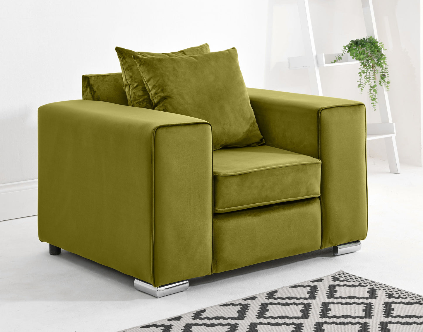 Madrid Corner Scatterback Arm Chair Lime