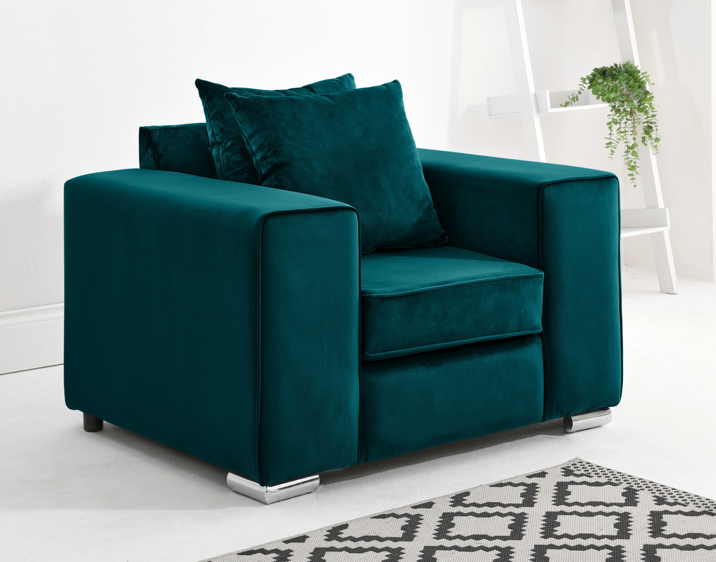 Madrid Corner Scatterback Arm Chair New Teal