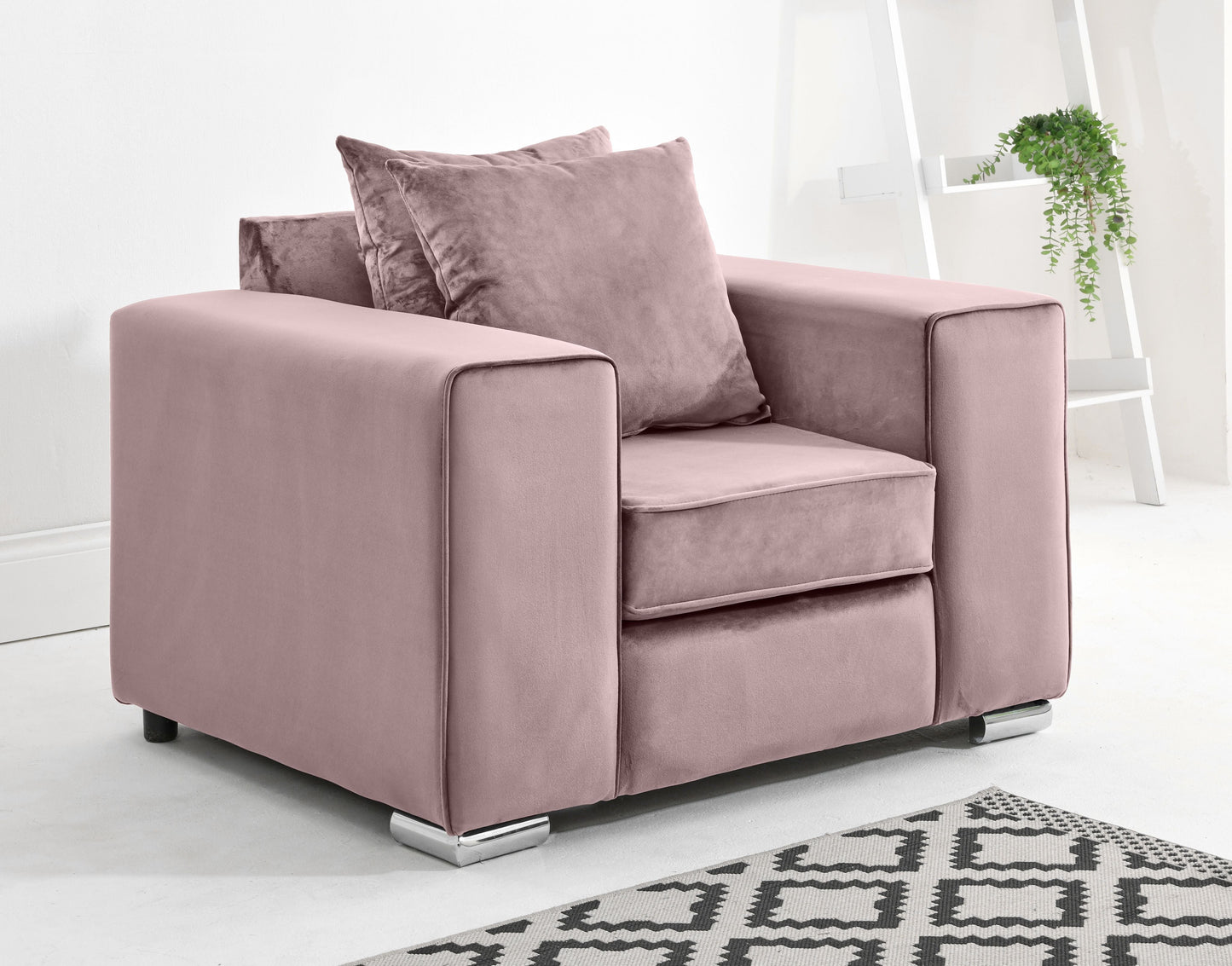 Madrid Corner Scatterback Arm Chair Pink