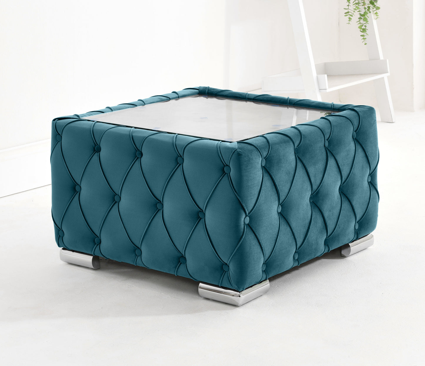 Olympia Corner Scatterback Coffee Table Teal