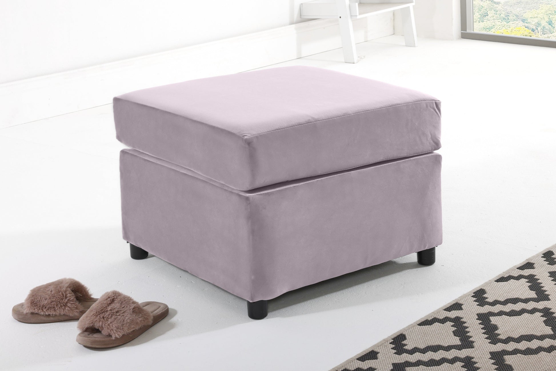 Madrid Corner Fullback Footstool Lilac