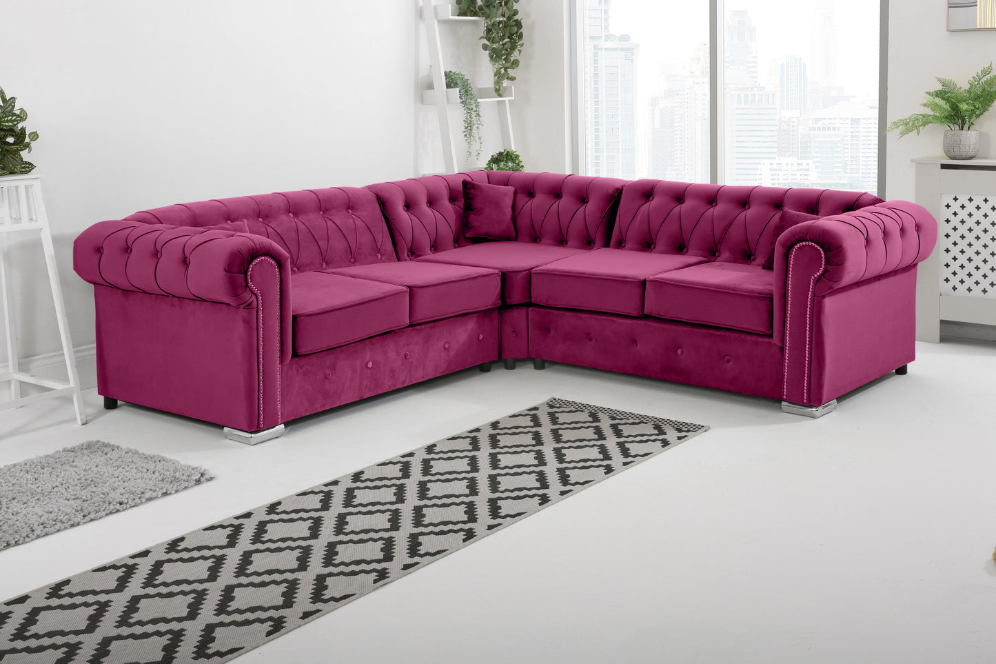 Olympia Chesterfield - Corner Corner Cerise