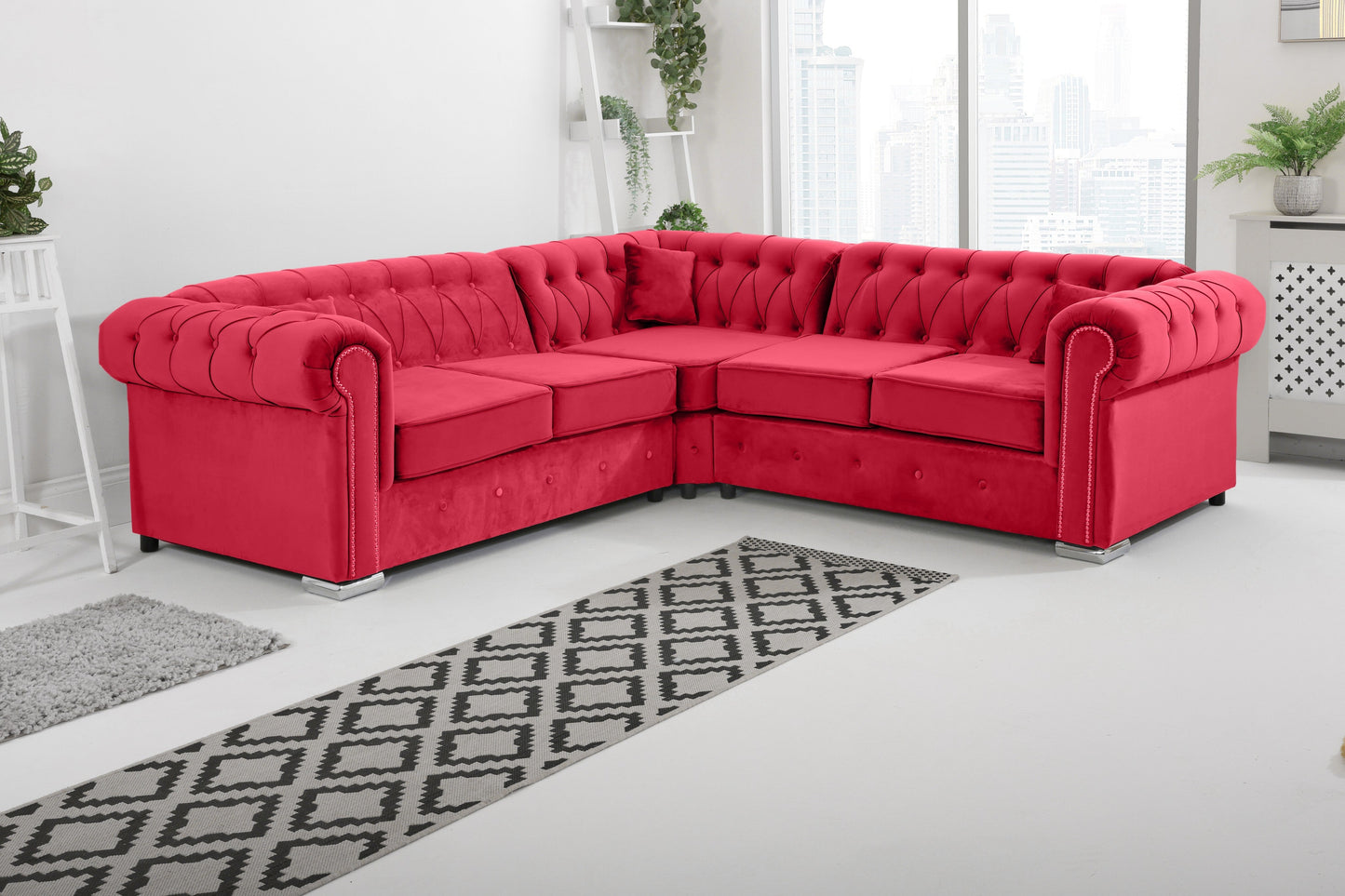 Olympia Chesterfield - Corner Corner Red