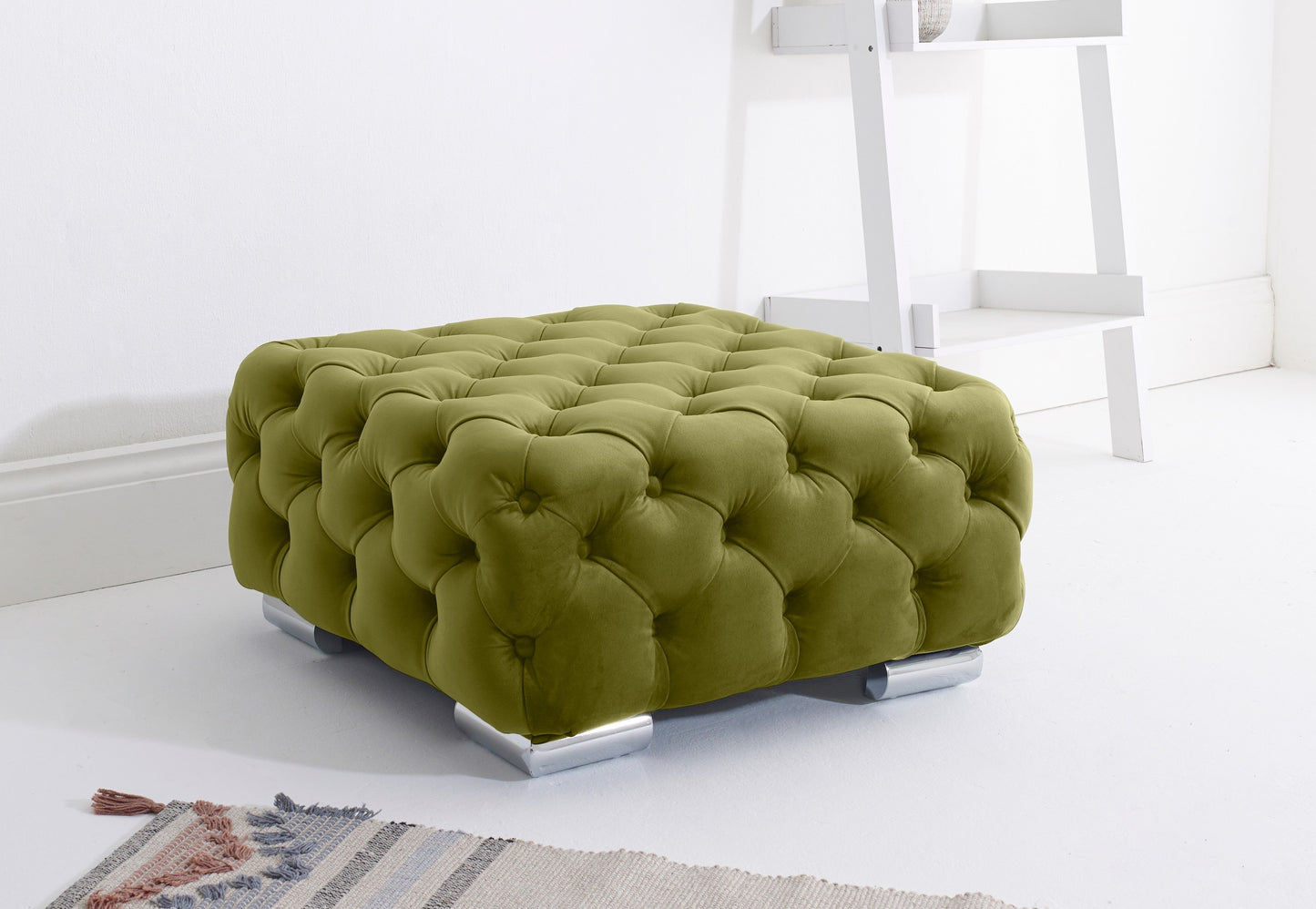 Olympia Corner Fullback Footstool Lime