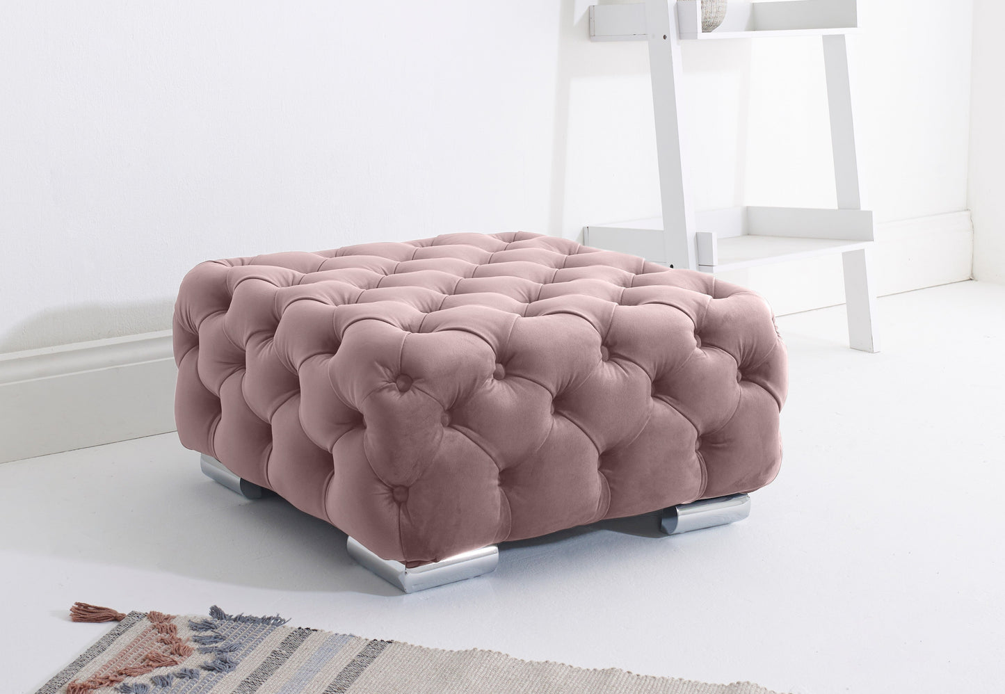 Olympia Corner Fullback Footstool Pink