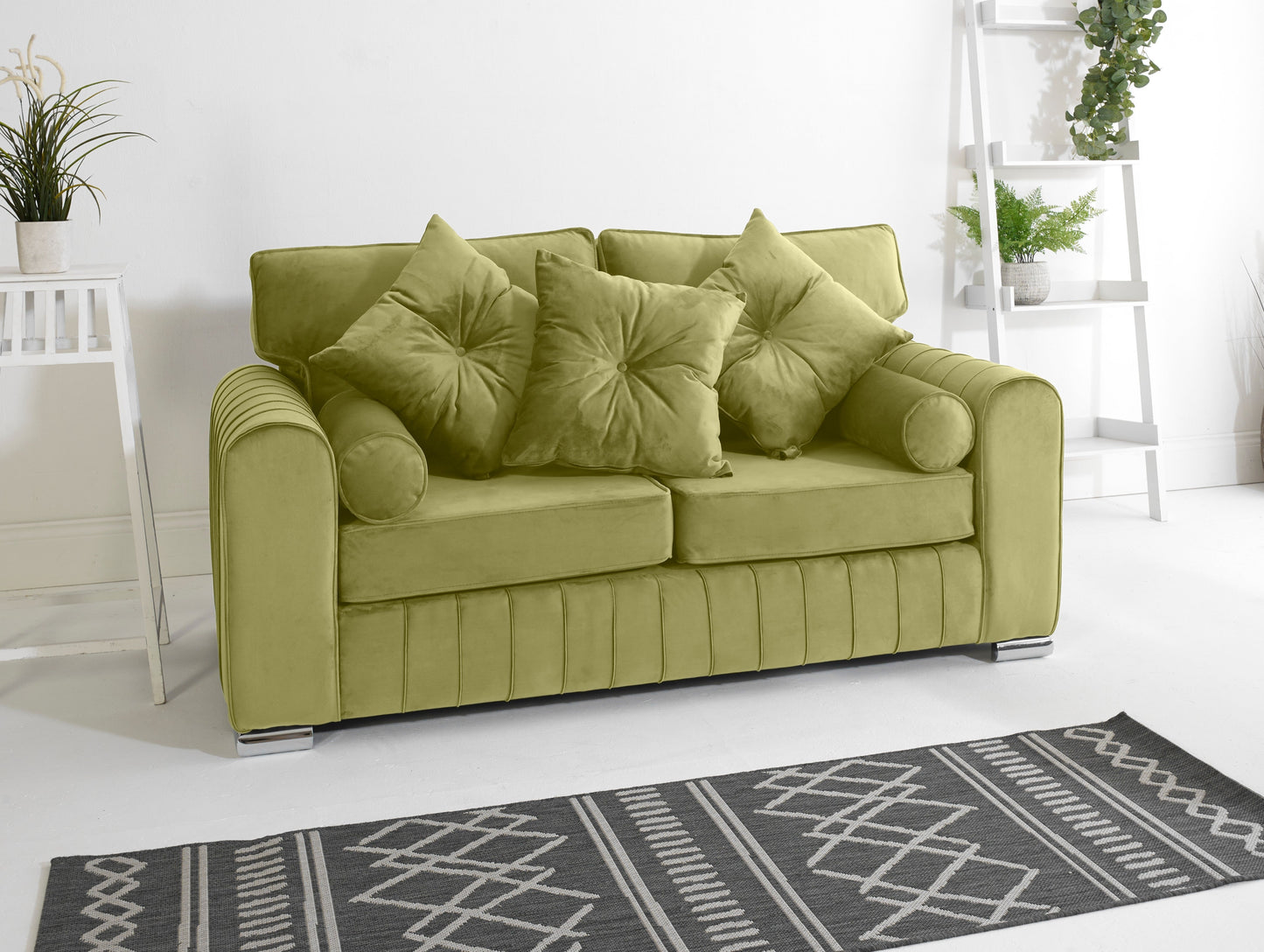 Lilly 3+2 Fullback + Extra Cushions 3 Seater Lime