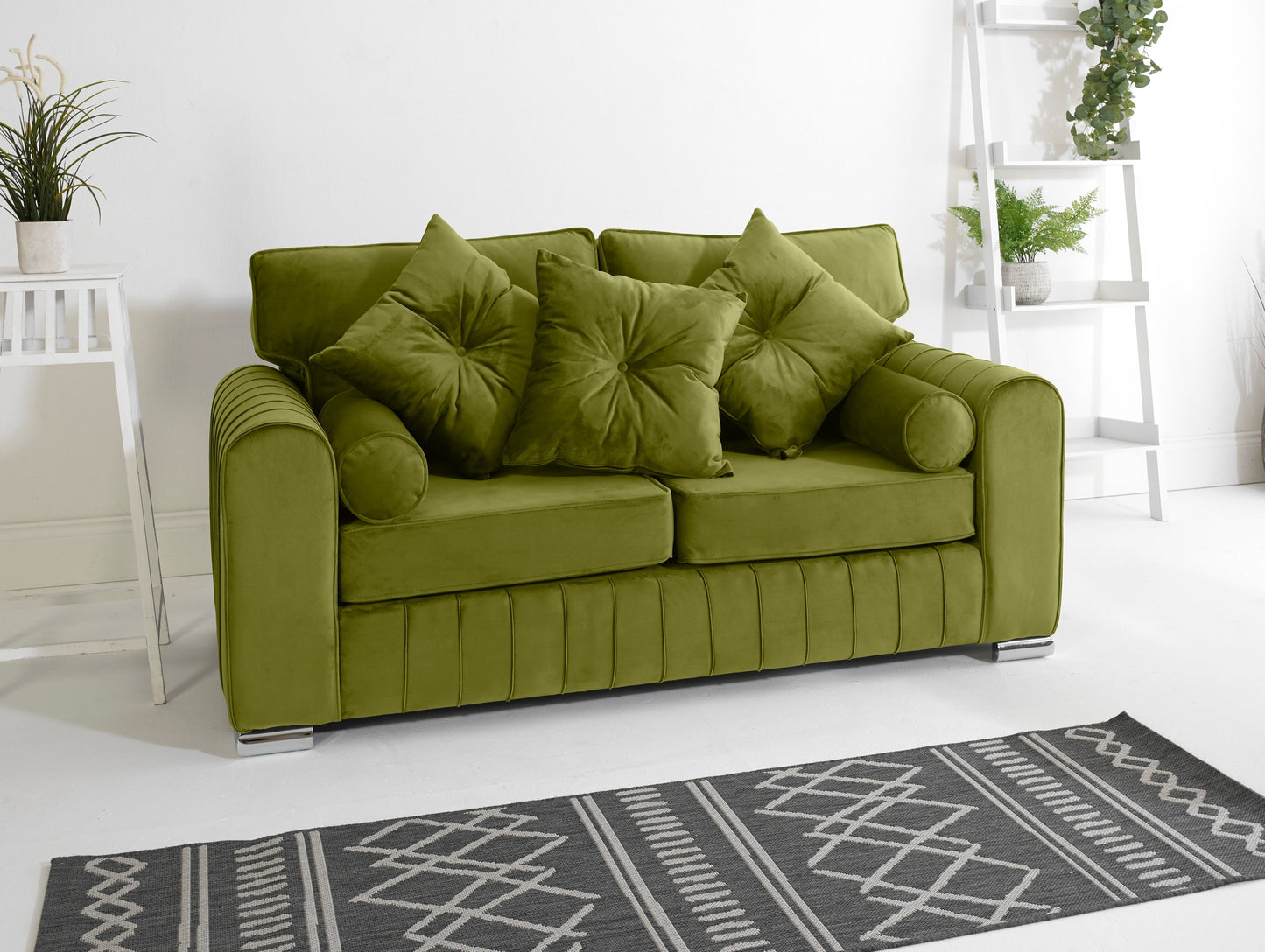 Lilly 3+2 Fullback + Extra Cushions 3 Seater Olive