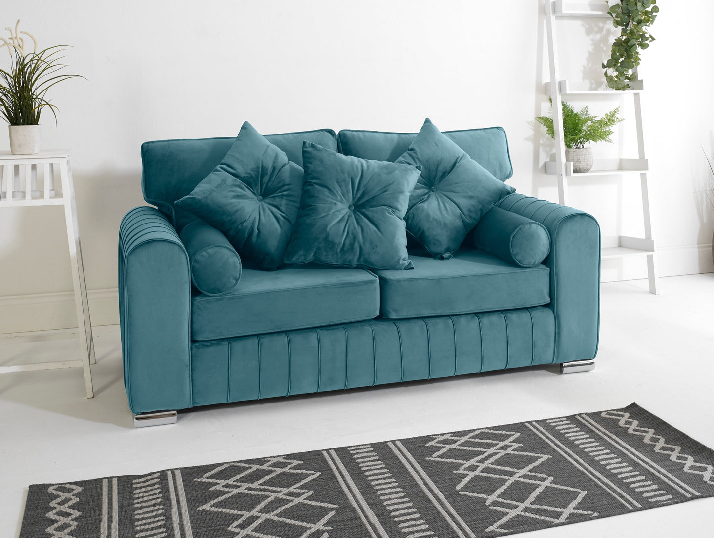 Lilly 3+2 Fullback + Extra Cushions 3 Seater Teal
