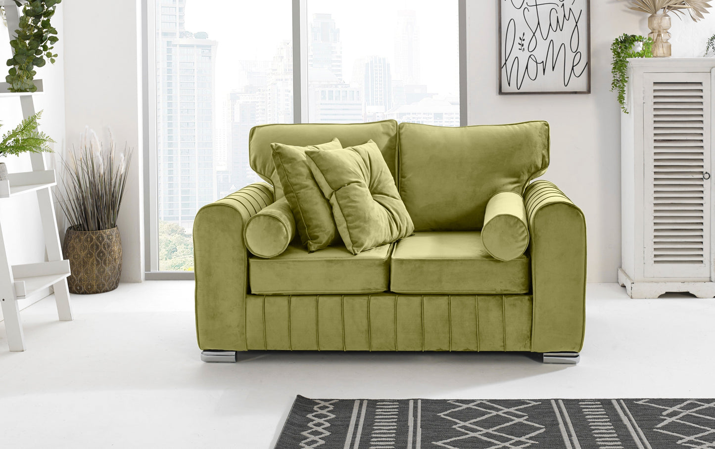 Lilly 3+2 Fullback + Extra Cushions 2 Seater Lime
