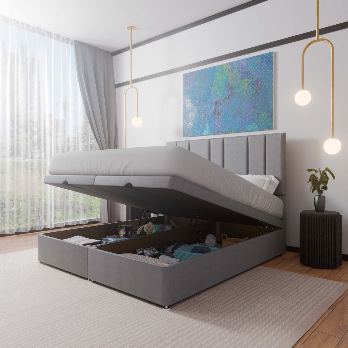 Alaska End Lift Ottoman Divan Bed UK