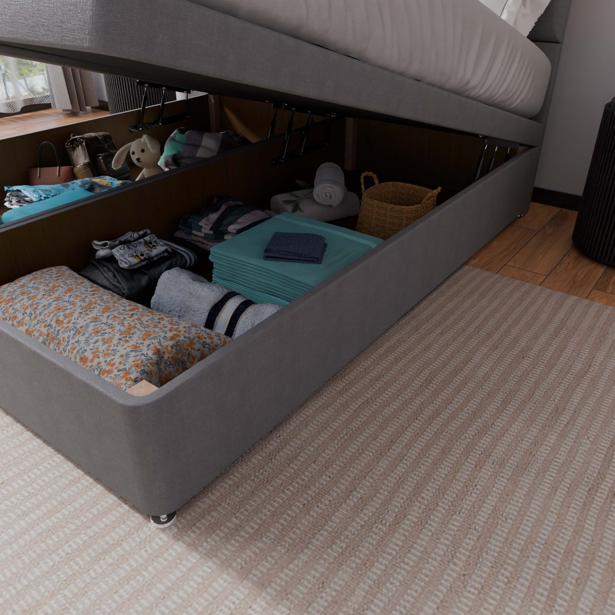 Alaska End Lift Ottoman Divan Bed UK