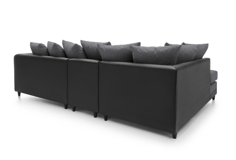 Dylan Chenille Collection: Corner Sofas, Armchairs, Footstools - Ultimate Comfort Large Corner Sofa Sand
