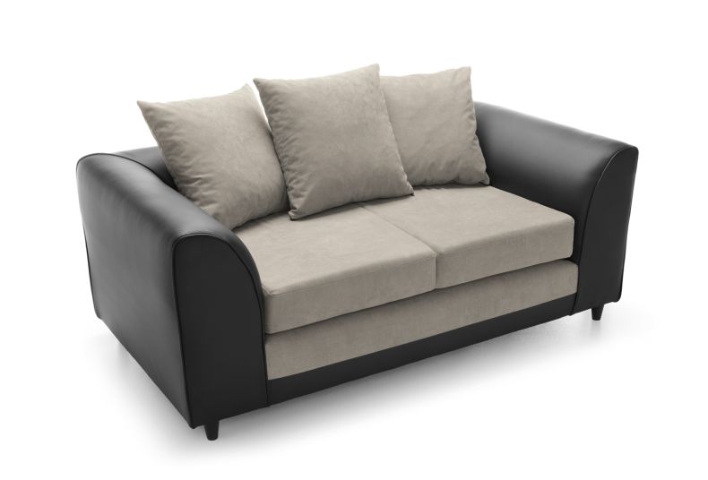 Dylan Chenille Collection: Corner Sofas, Armchairs, Footstools - Ultimate Comfort 2 Seater Sofa Sand