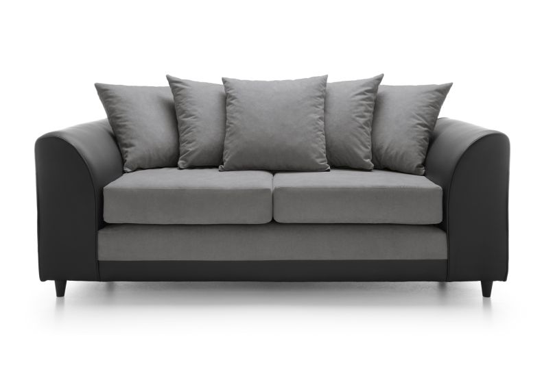 Dylan Chenille Collection: Corner Sofas, Armchairs, Footstools - Ultimate Comfort 3 Seater Sofa Sand
