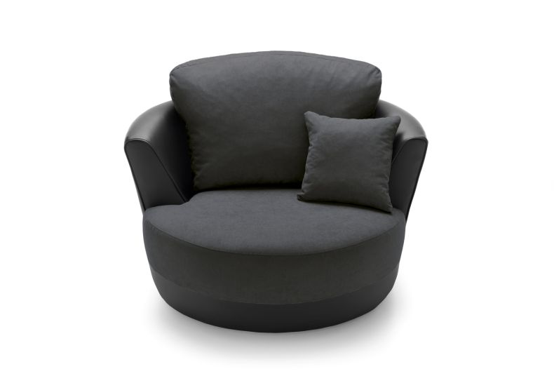Dylan Chenille Collection: Corner Sofas, Armchairs, Footstools - Ultimate Comfort Swivel Chair Sand