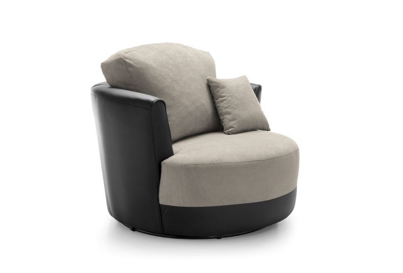 Dylan Chenille Collection: Corner Sofas, Armchairs, Footstools - Ultimate Comfort Swivel Chair Brown