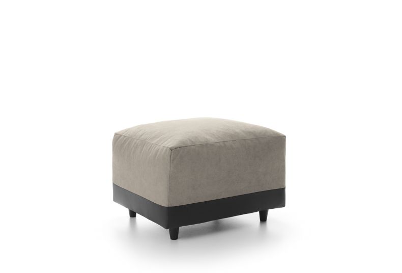 Dylan Chenille Collection: Corner Sofas, Armchairs, Footstools - Ultimate Comfort Footstool Light Grey