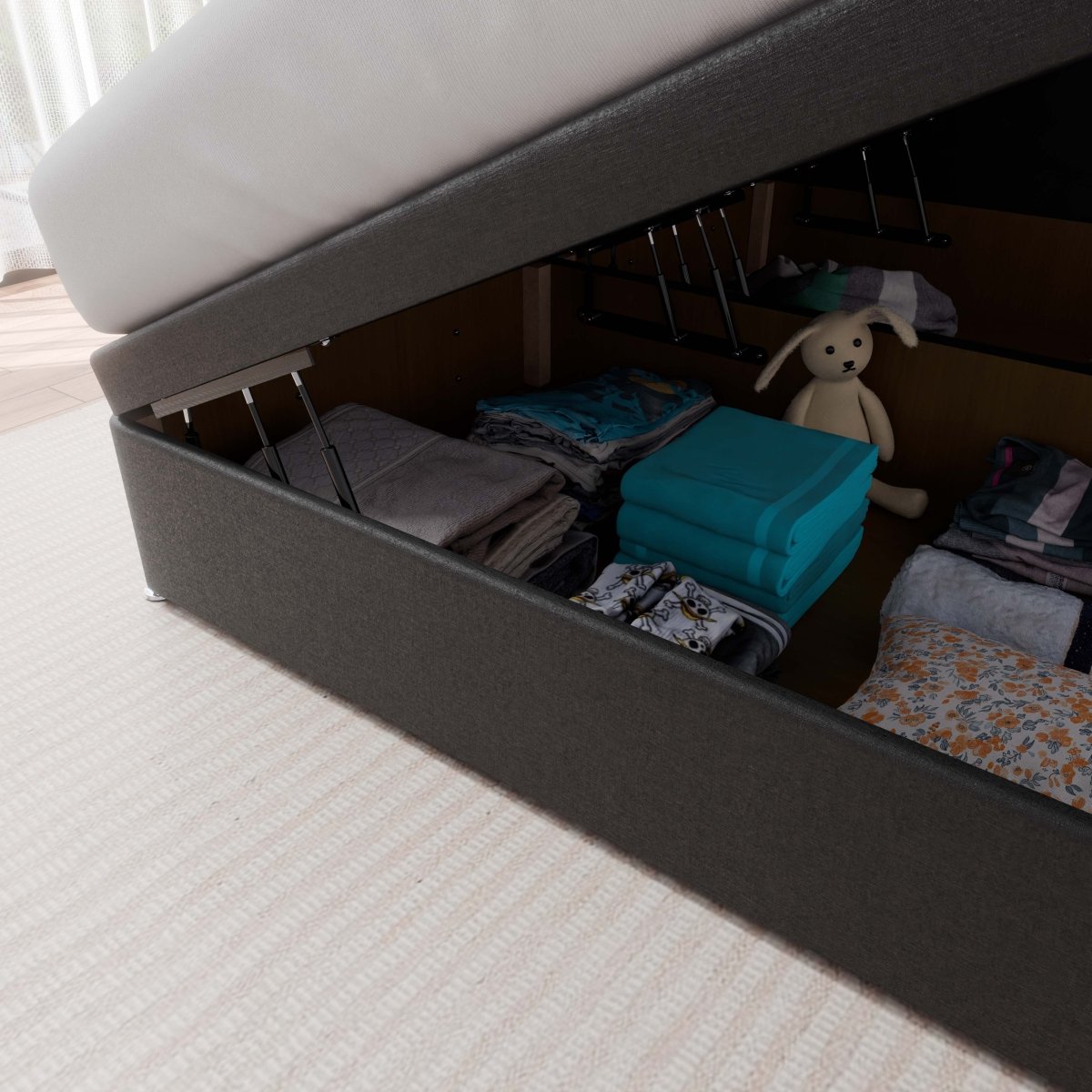 Side Lift Ottoman Divan Bed UK