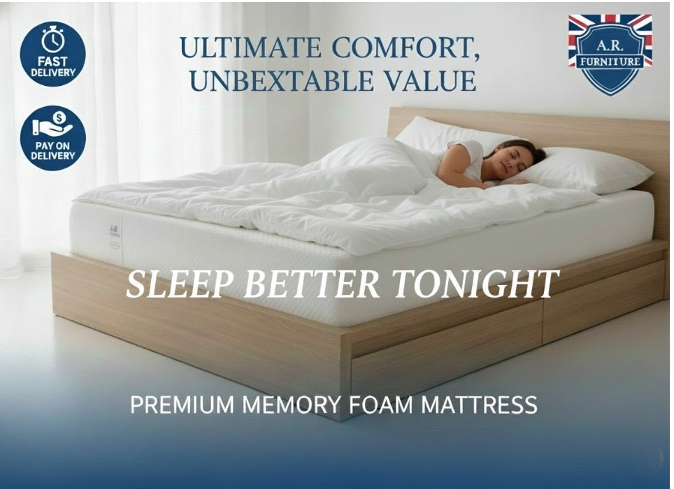UK Memory Foam Mattress – Soft & Hard Comfort All Sizes